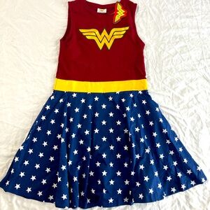 Wonder Woman Girls Dress Crew Neck Flared | Cosplay Costume Kids Size 13-14 YRS
